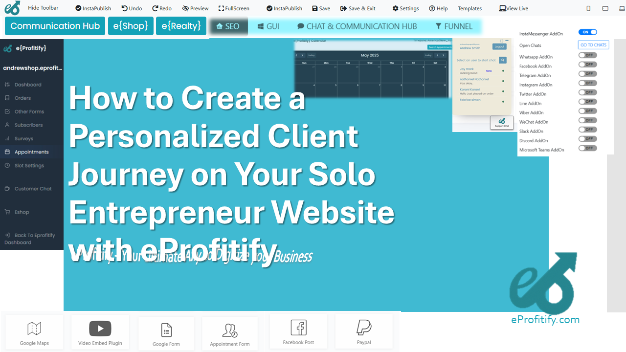 How to Create a Personalized Client Journey on Your Solo Entrepreneur Website with eProfitify